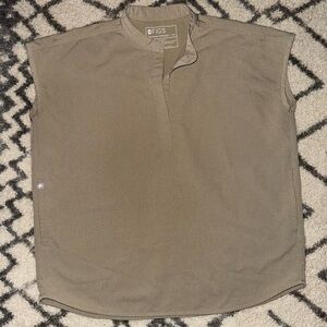 Figs Tan Rafaela Scrub Top Soft Cotton - Technical Collection